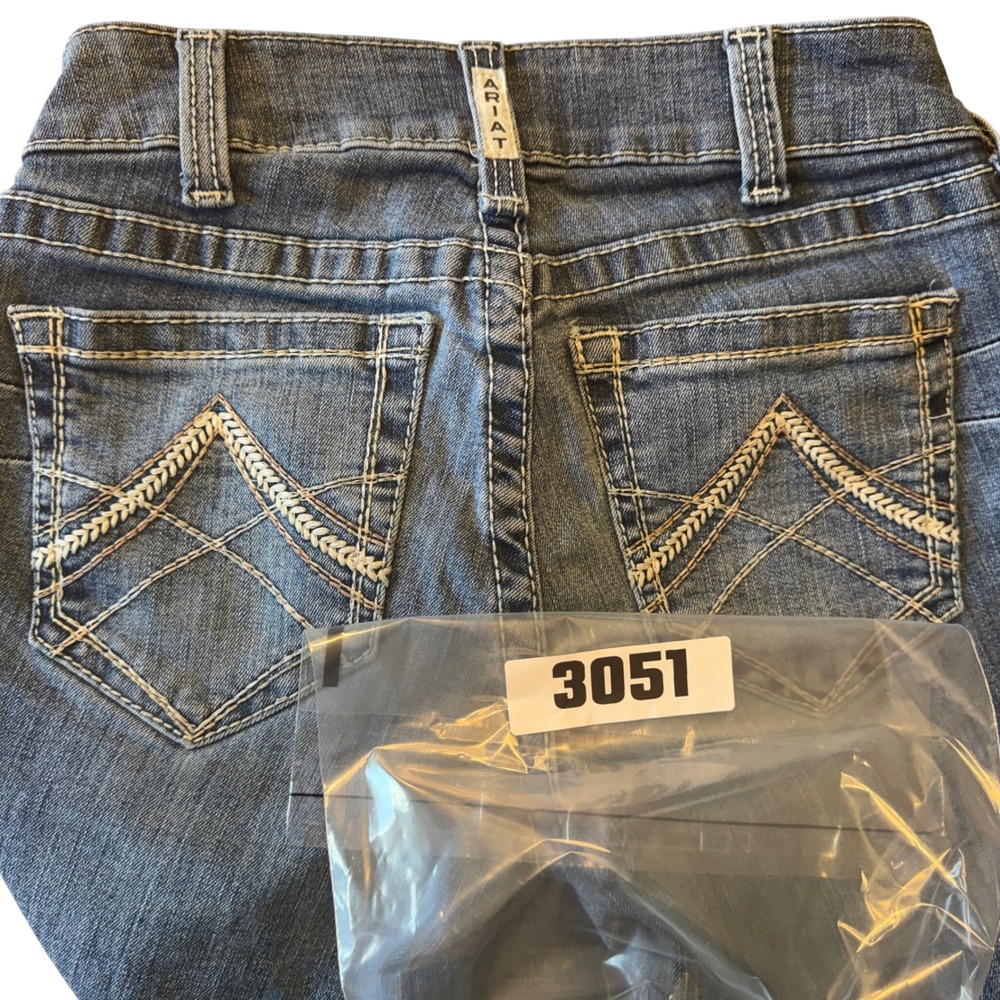 Ariat REAL Denim Womens 26S Blue Mid Rise Bootcut Jeans AW 4044 E Paisley Lining - Picture 12 of 12